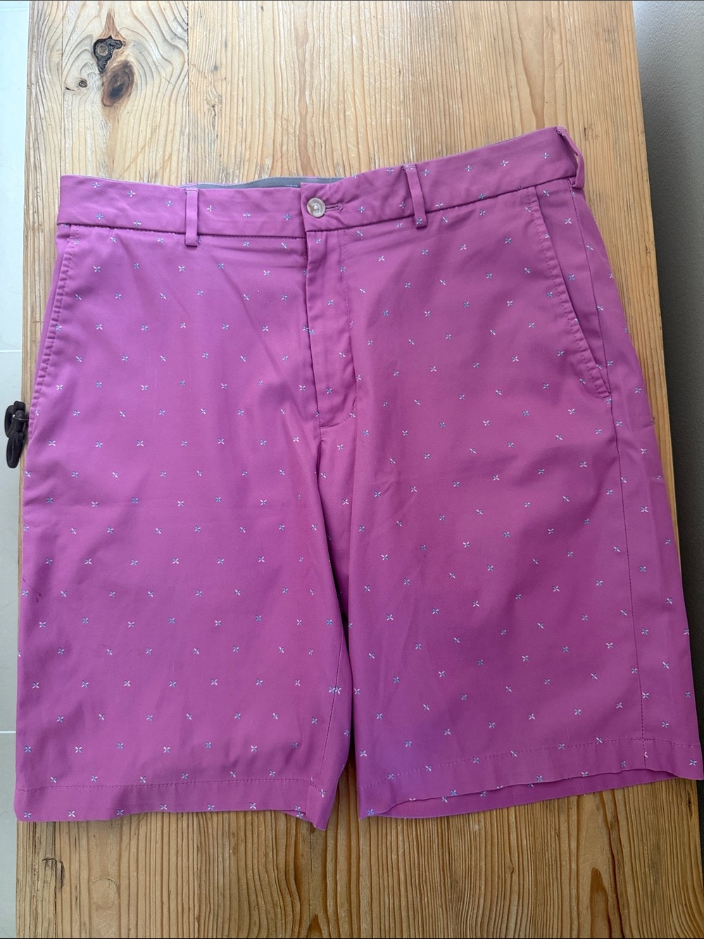 Walter Hagen Pink Micro-Print Flat Front Golf Shorts